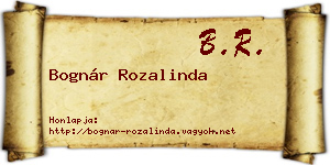 Bognár Rozalinda névjegykártya