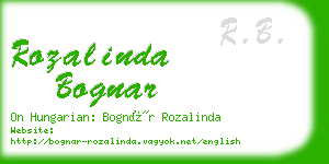 rozalinda bognar business card